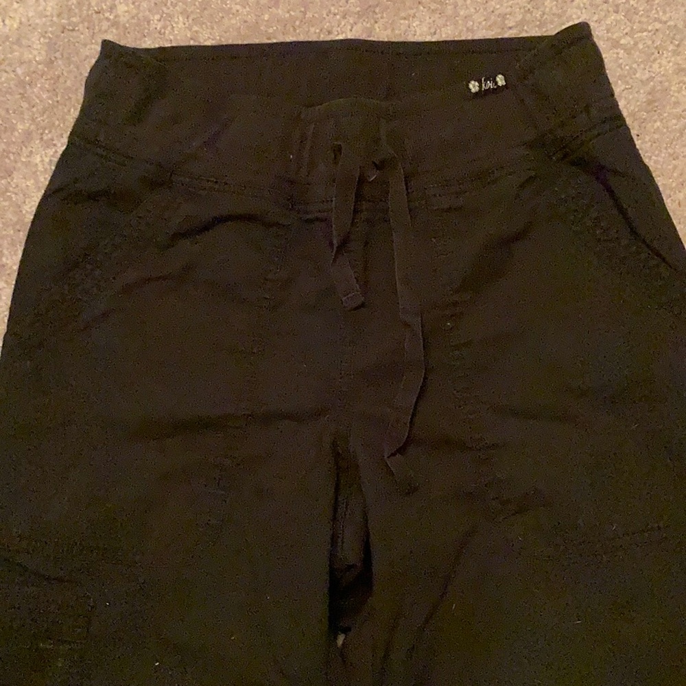 XS Koi Black Scrub Pants